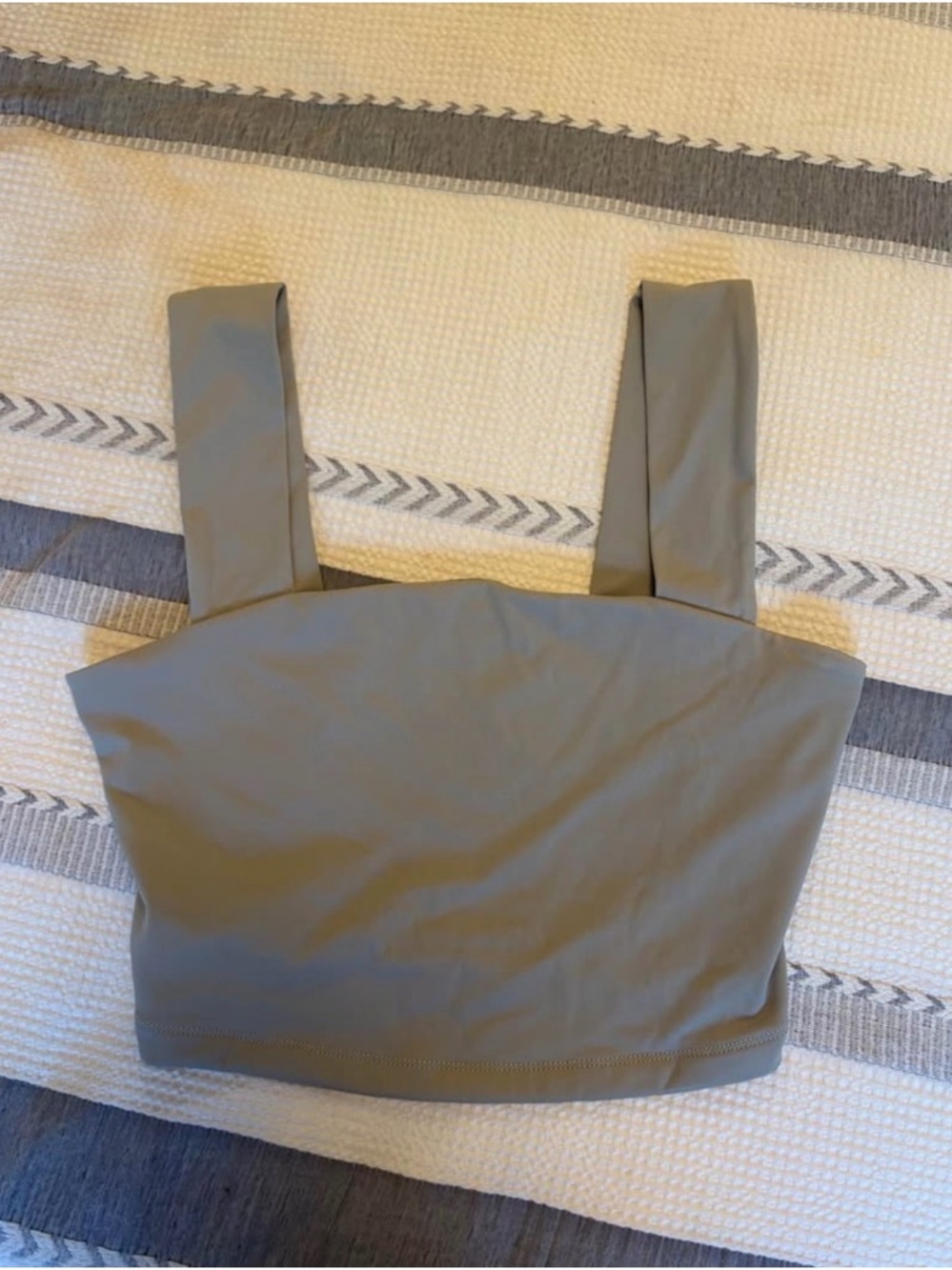 Dynamite Olive Square-Neck Crop Top